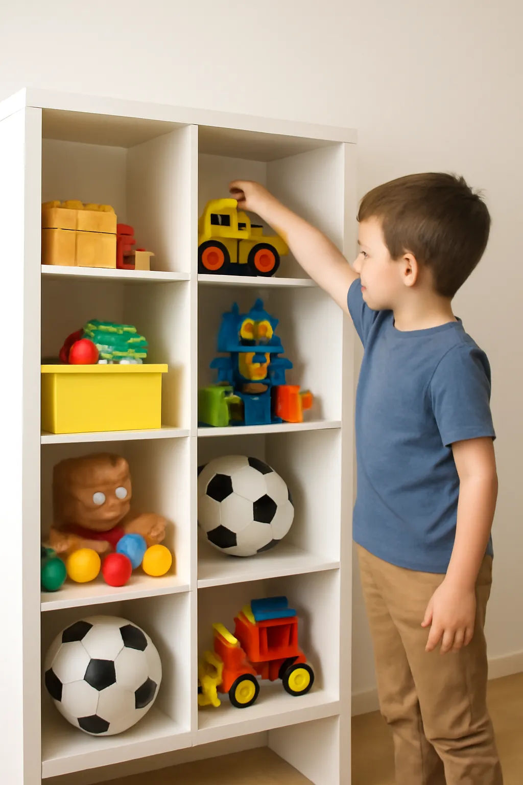 Elementary school student toy storage