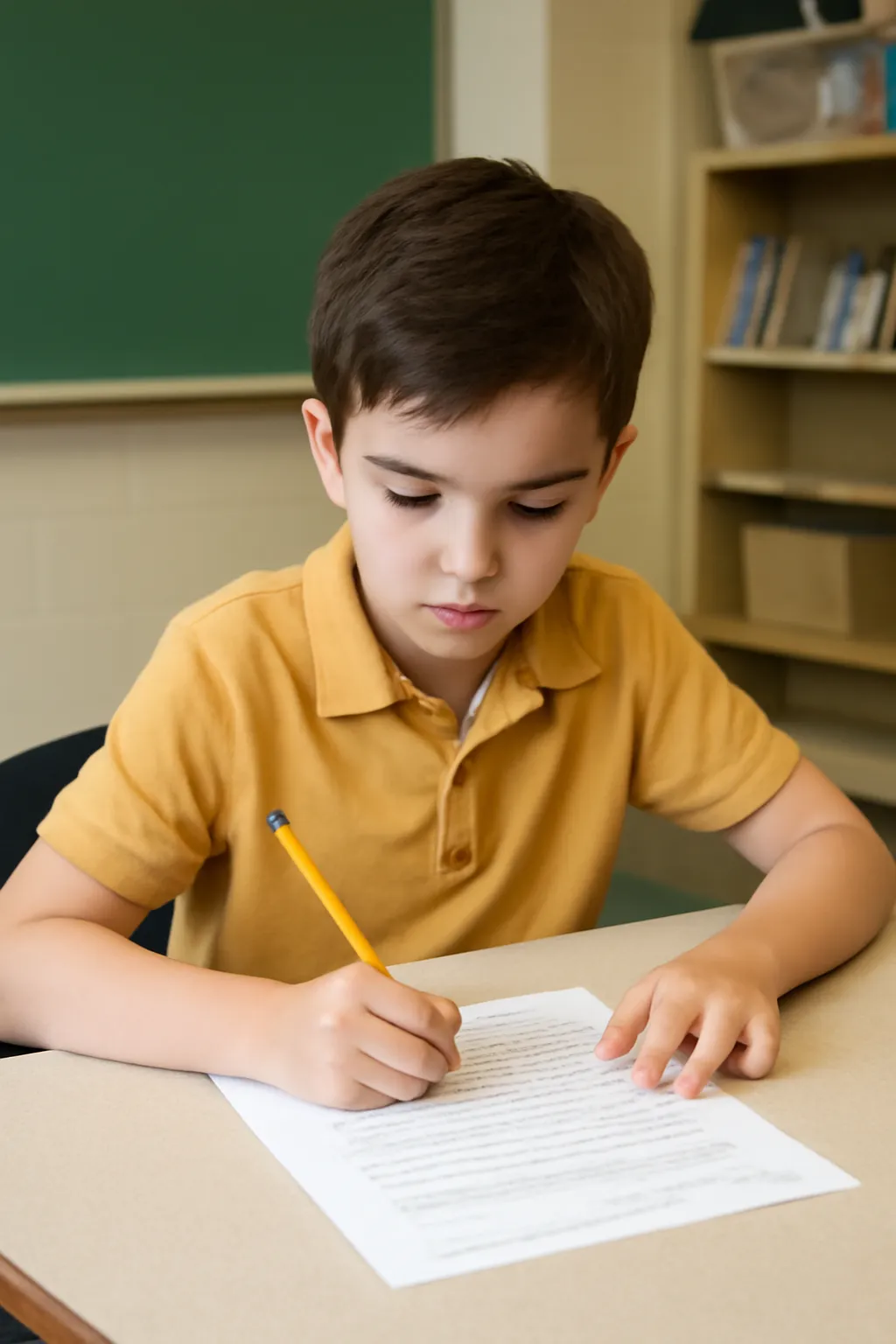 Elementary school student certification exam