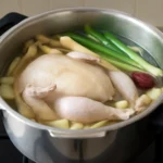 Making a pressure cooker samgyetang