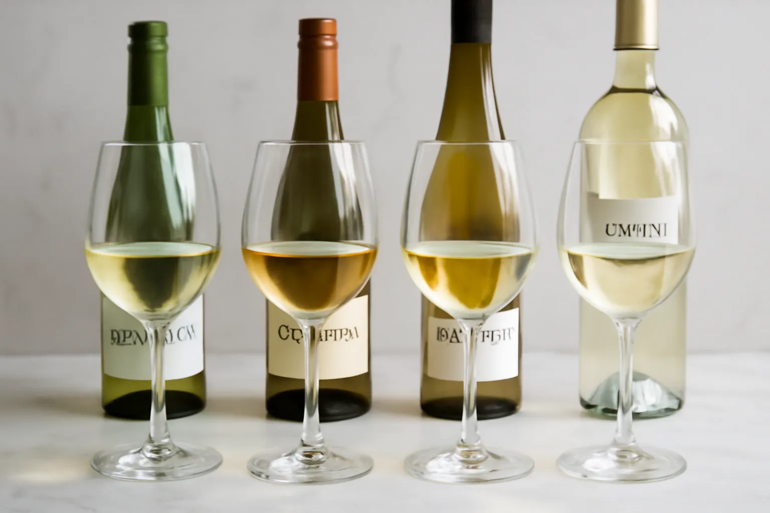 Comparison of white wine varieties
