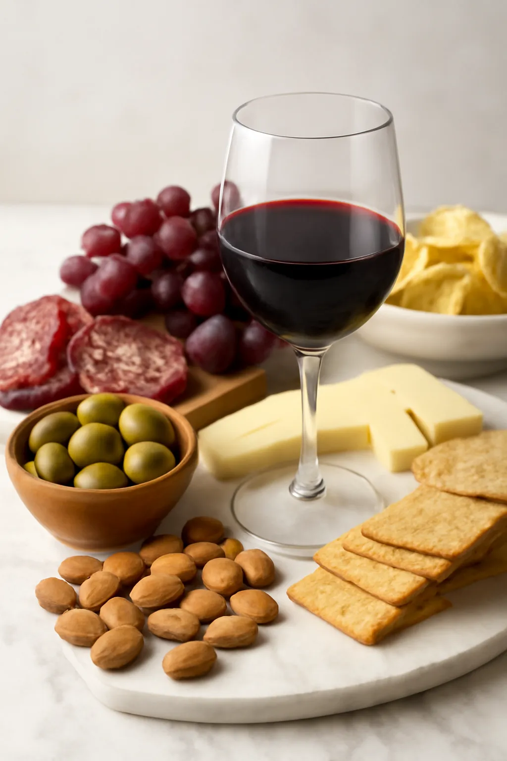 Red wine pairing snack