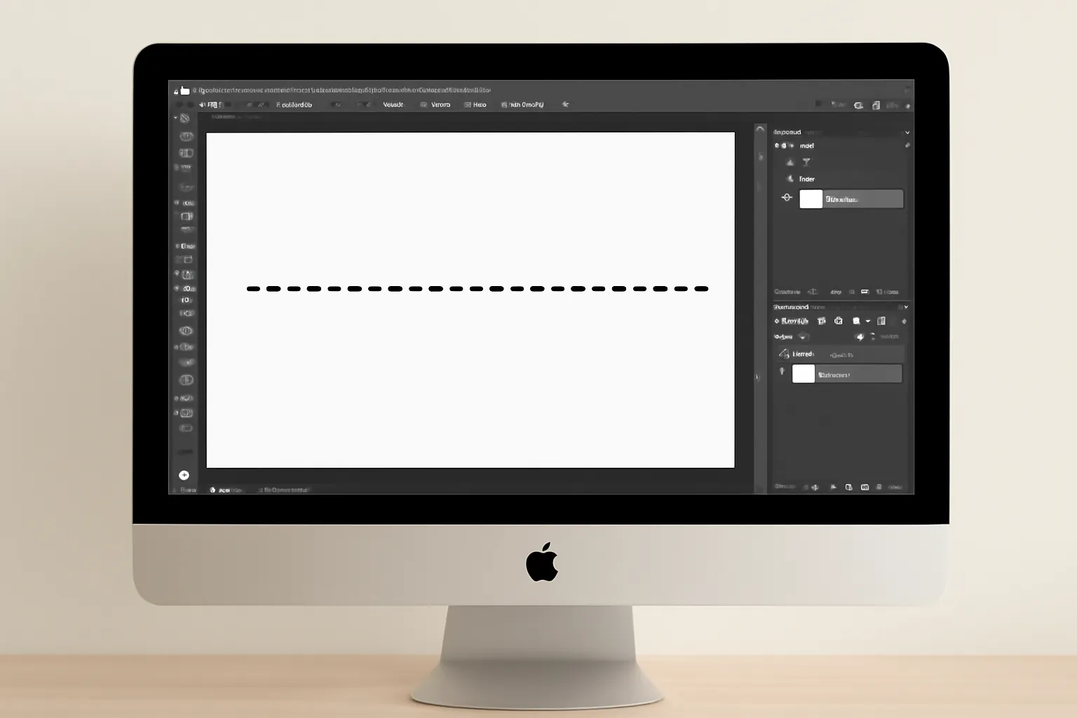 Photoshop dotted line drawing