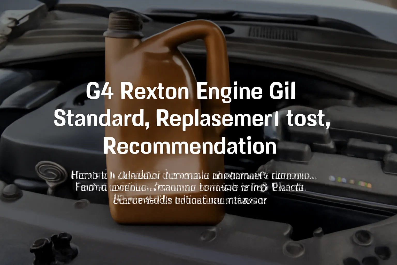 G4 Rexton Engine Oil