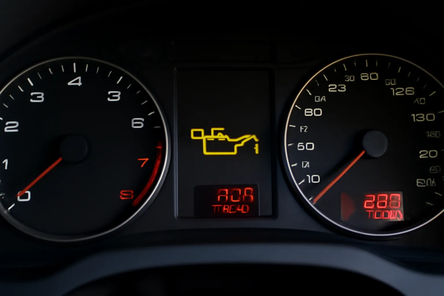 Audi engine oil warning light