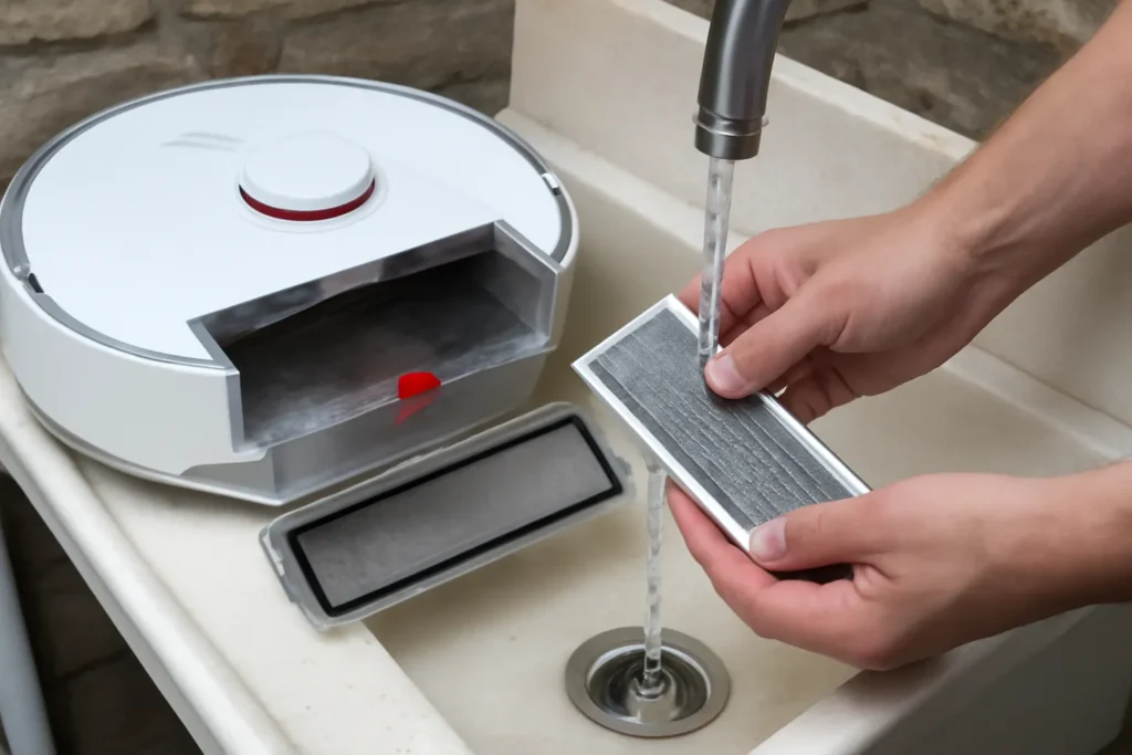 Robo lock filter cleaning