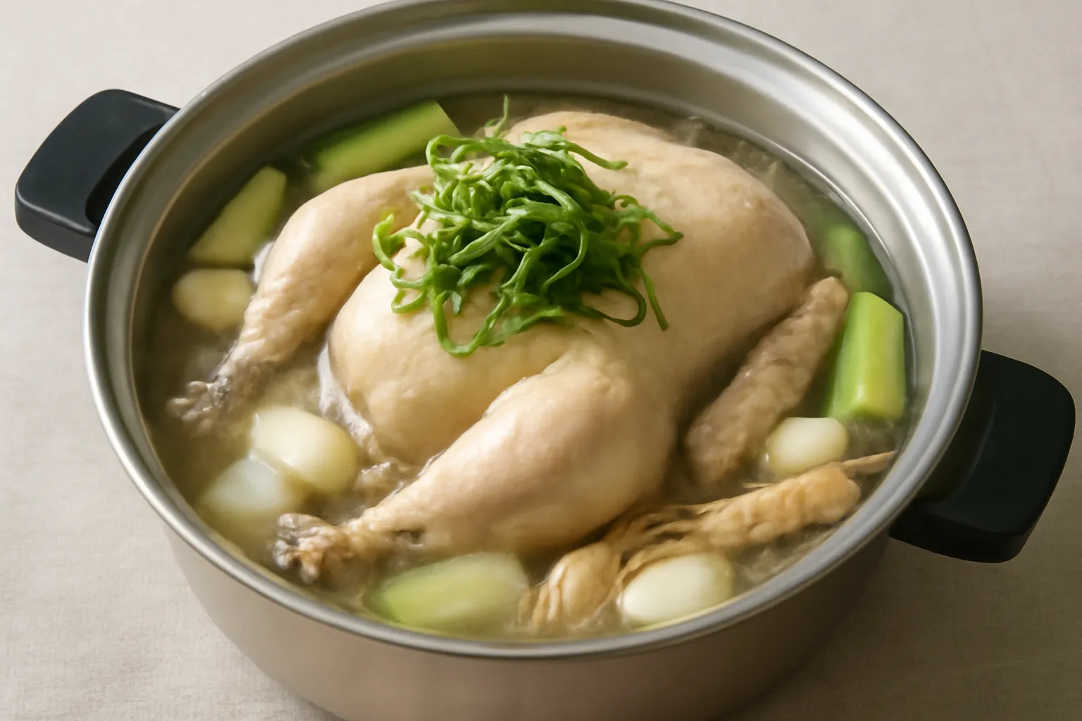 Pressure cooker native chicken Baeksuk