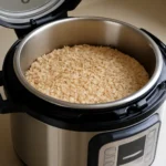 Pressure cooker brown rice rice control