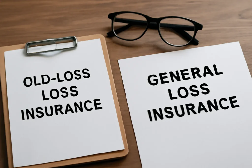 Old -loss loss insurance vs general loss insurance