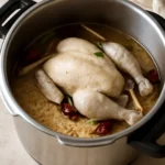 Pressure cooker samgyetang Nurungji