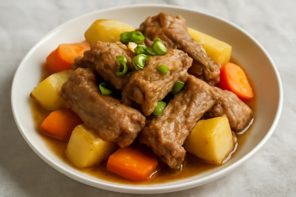 Soft electrical pressure cooker ribs steamed
