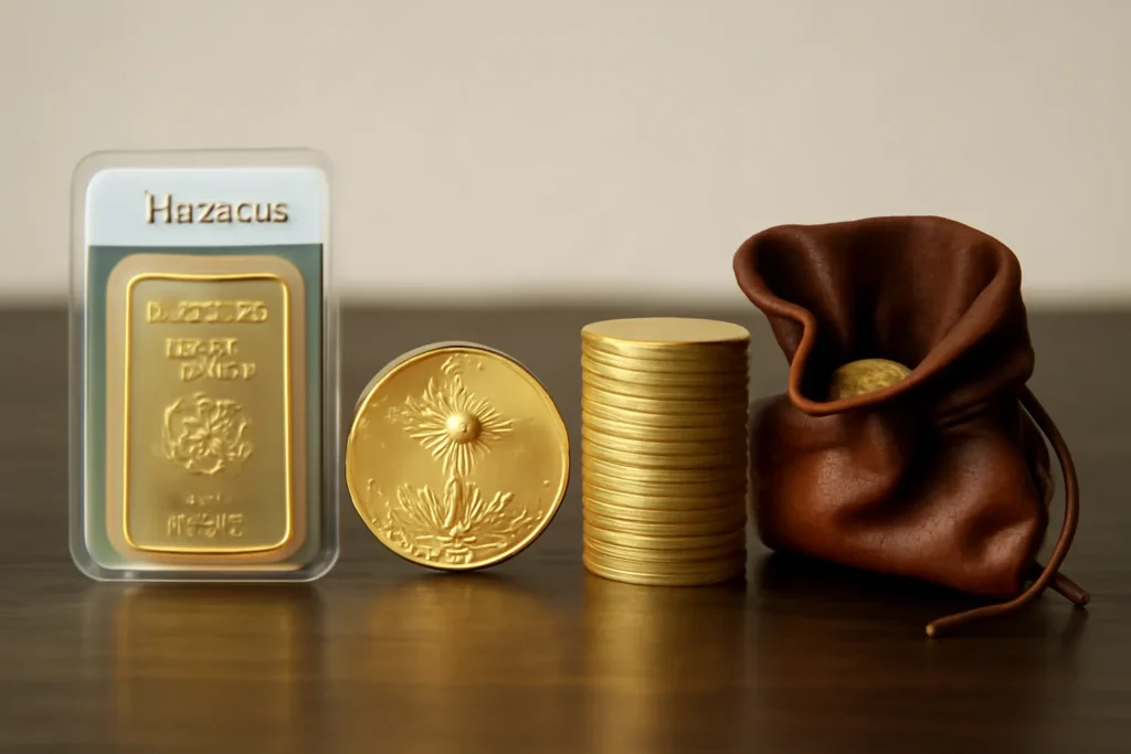Comparison of gold investment method