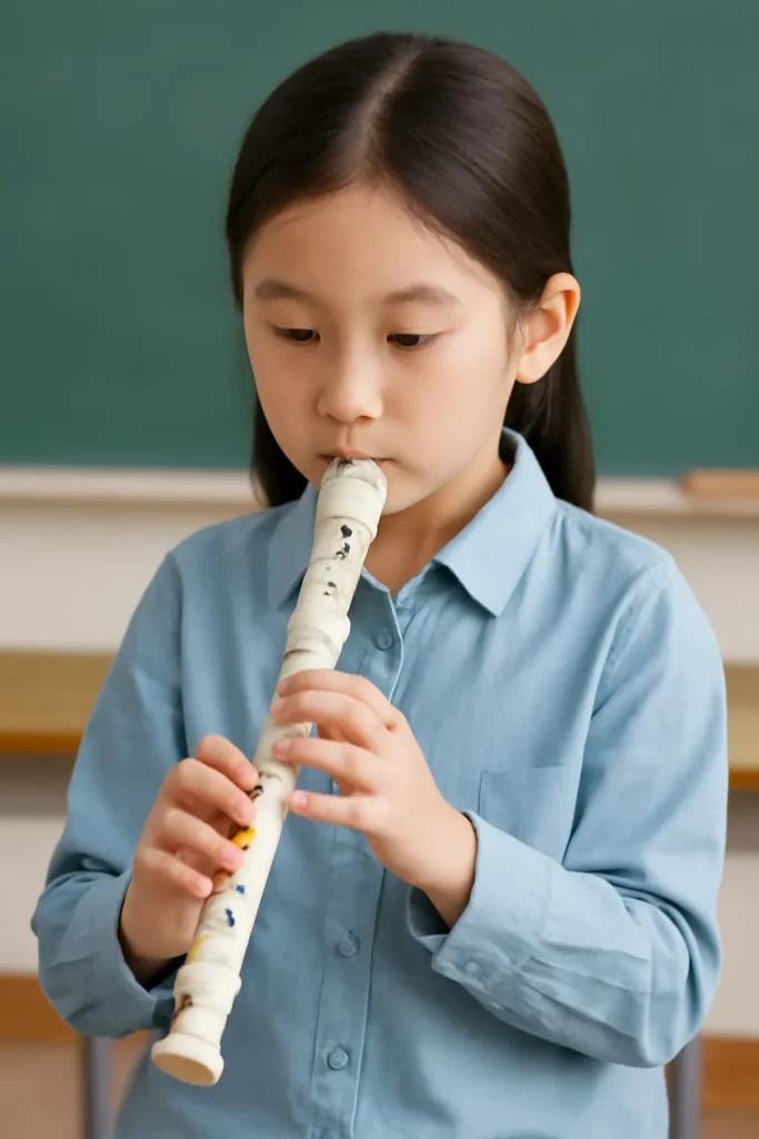 Elementary school student recorder