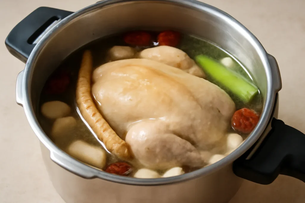 Pressure cooker samgyetang