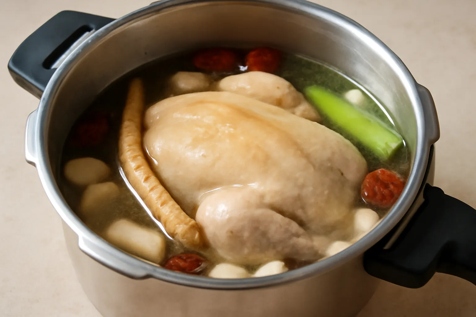 Pressure cooker samgyetang
