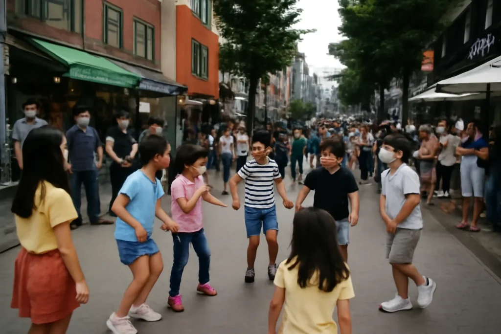 Hongdae Elementary School Student Play Street
