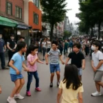 Hongdae Elementary School Student Play Street