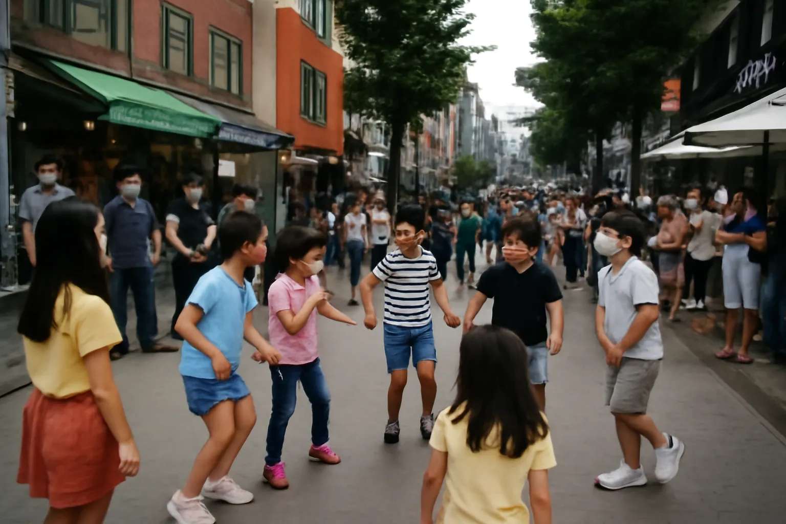 Hongdae Elementary School Student Play Street