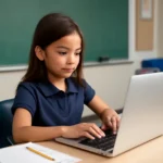 Elementary school laptop support