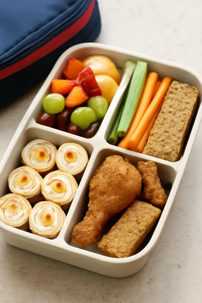 Elementary school lunch box snack