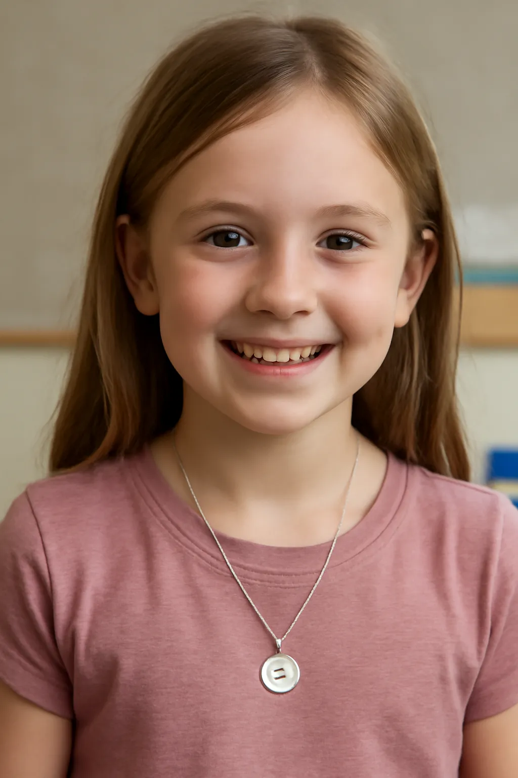 Elementary school necklace engraved