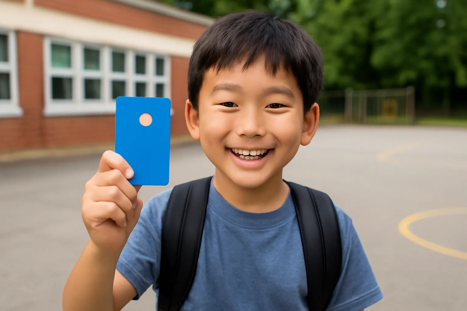 Elementary School Student Check Card Toss