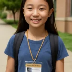 Elementary school card necklace