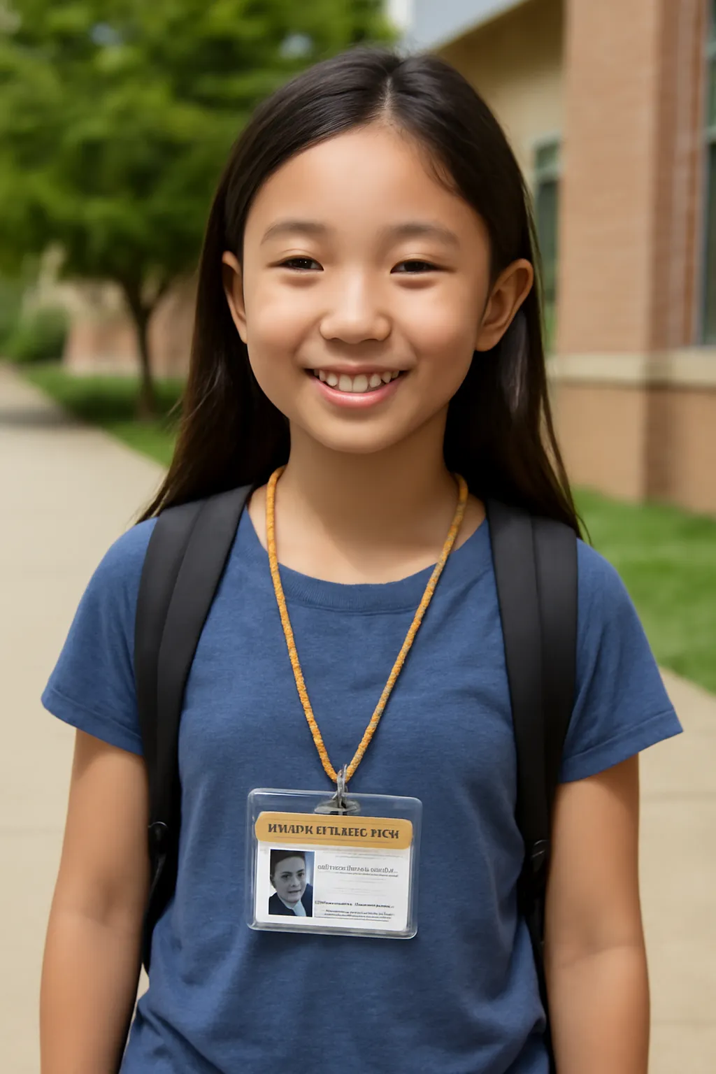 Elementary school card necklace
