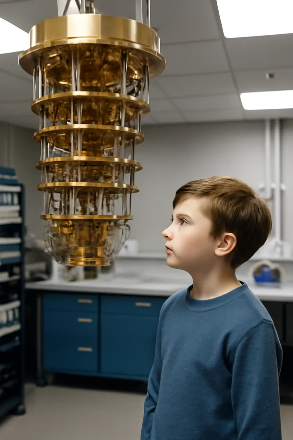 Quantum mechanics for elementary school 5: Pineman and quantum computer