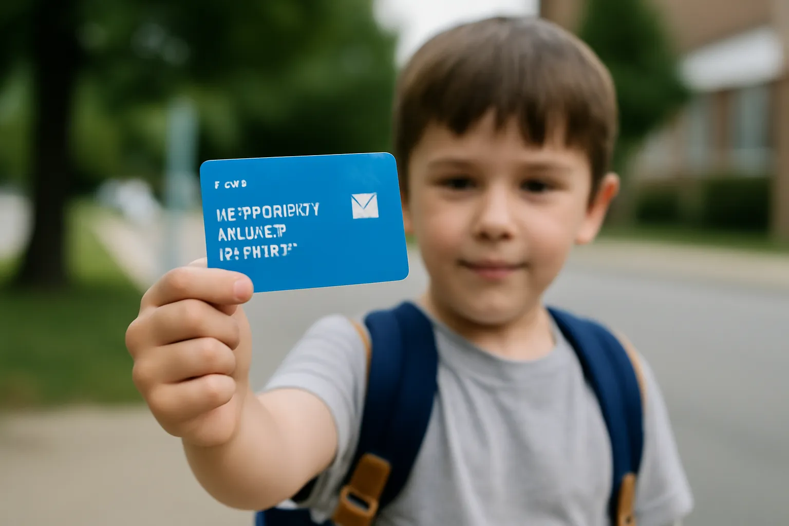 Elementary School Student Toss Traffic Card