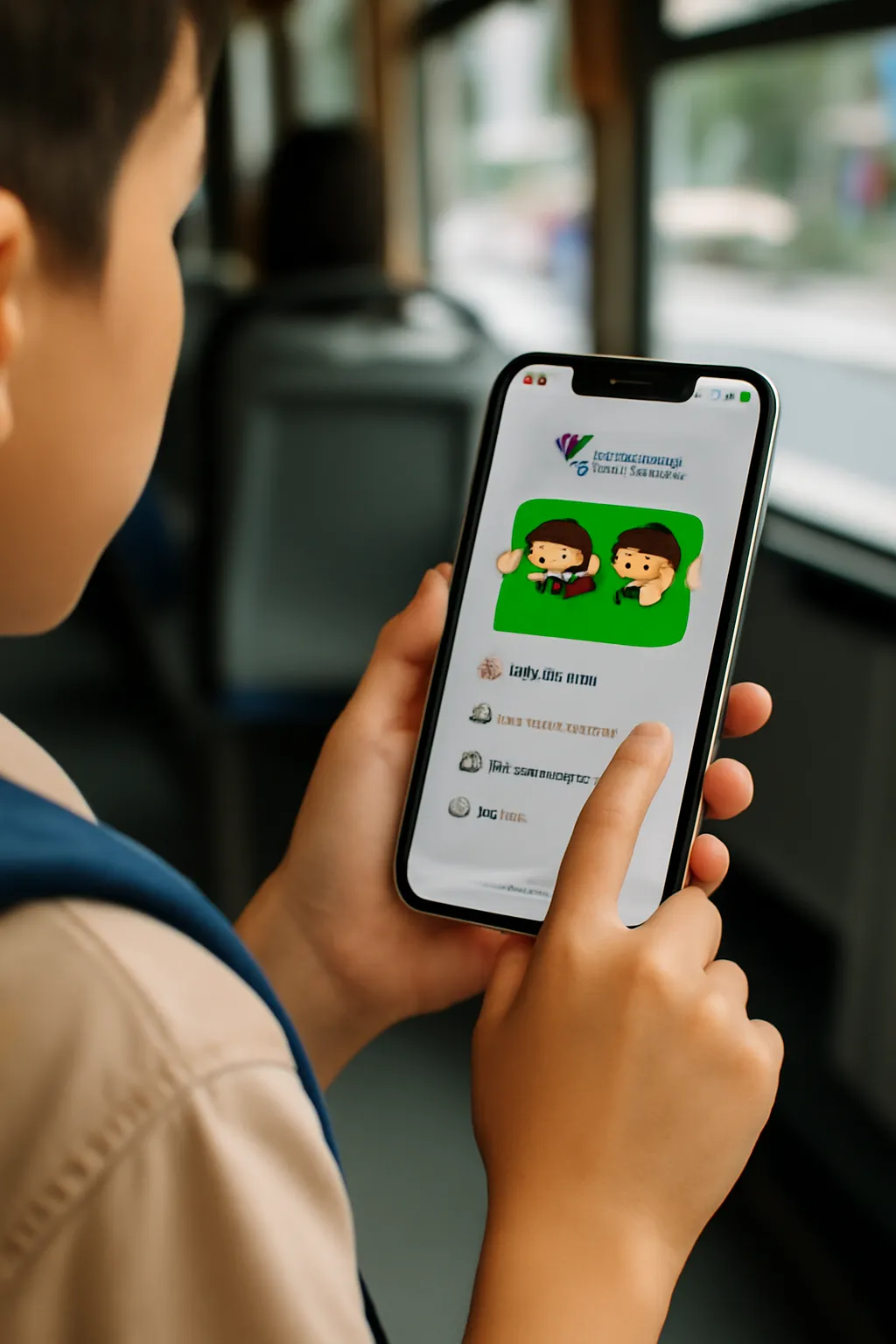 Elementary school student T -money app