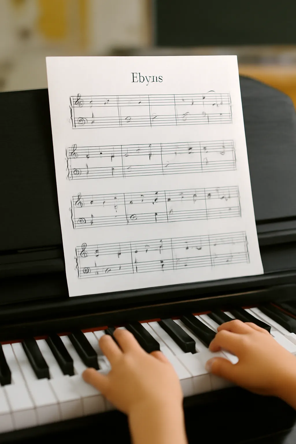 Elementary school piano score