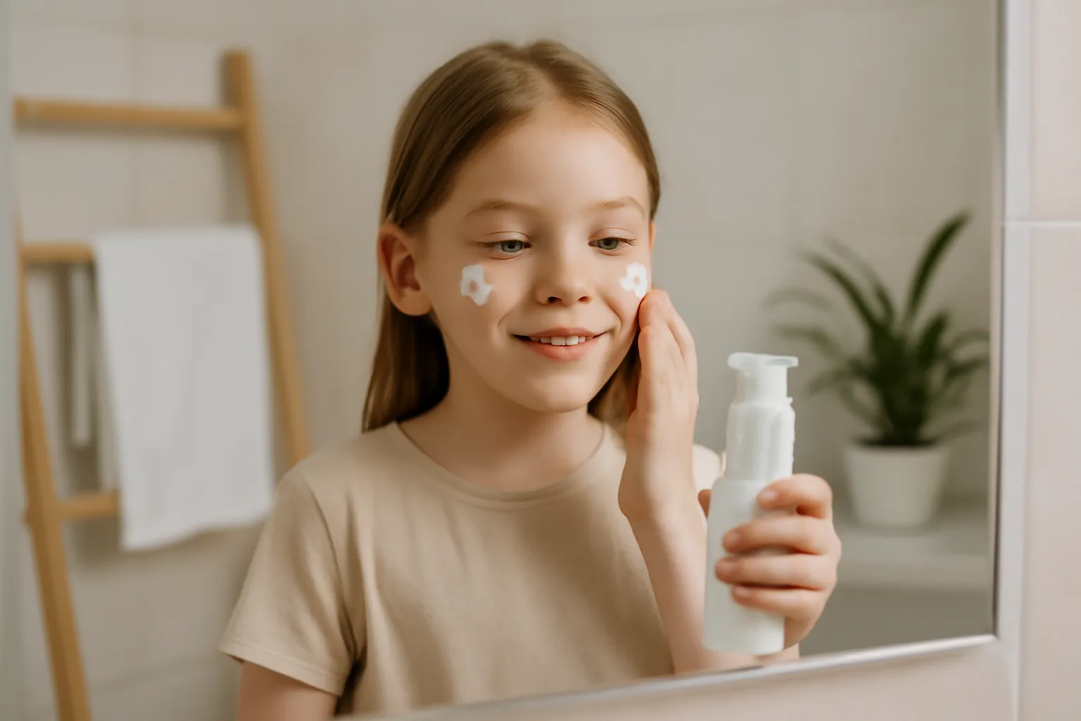Elementary school student sunscreen cleanser