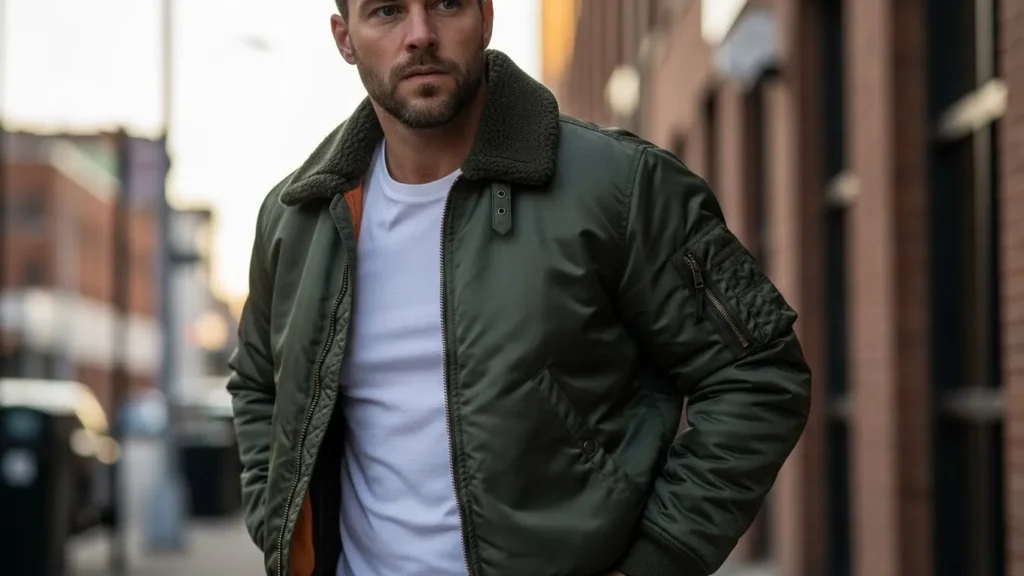 남성 패딩 항공점퍼