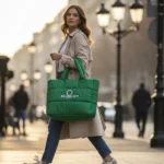 베네통 패딩 토트백