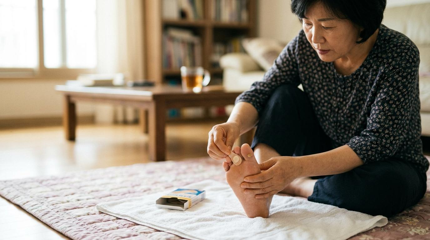 발에 난 티눈을 없애려면