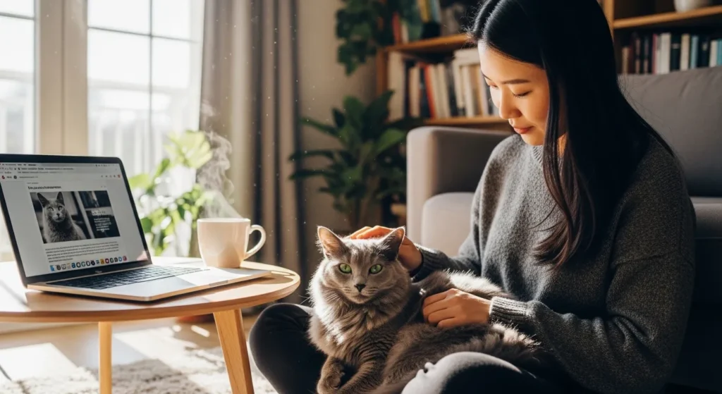 러시안블루 고양이