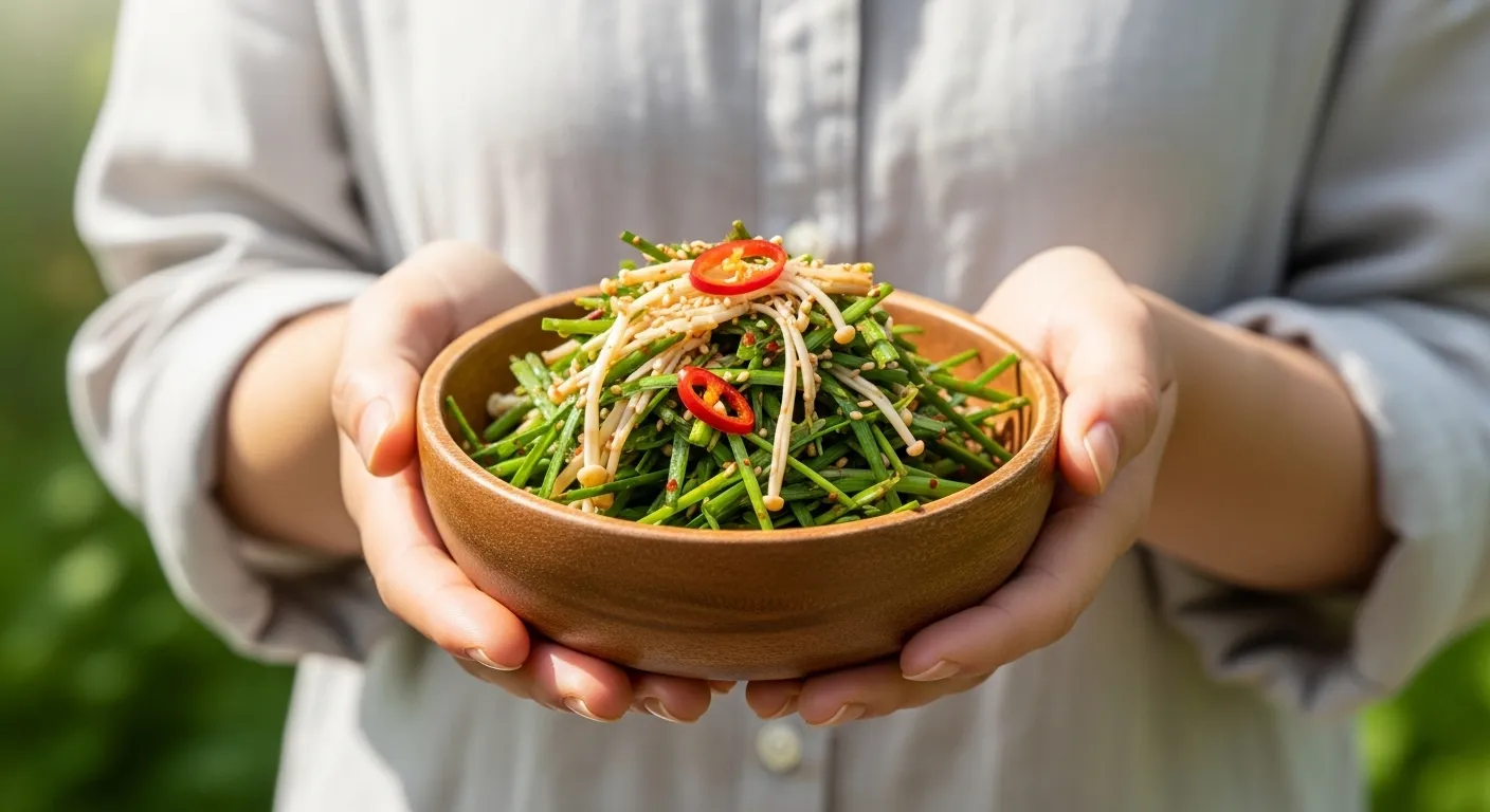 달래팽이버섯무침