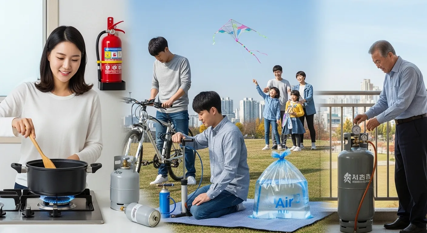 우리 생활에서 쓰이는 기체의 종류와 성질, 쓰임새 조사하기