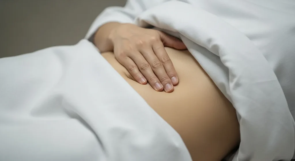 왼쪽 아랫배가 가끔가다 따끔따금 뭐가 찌르는 거 같아요.