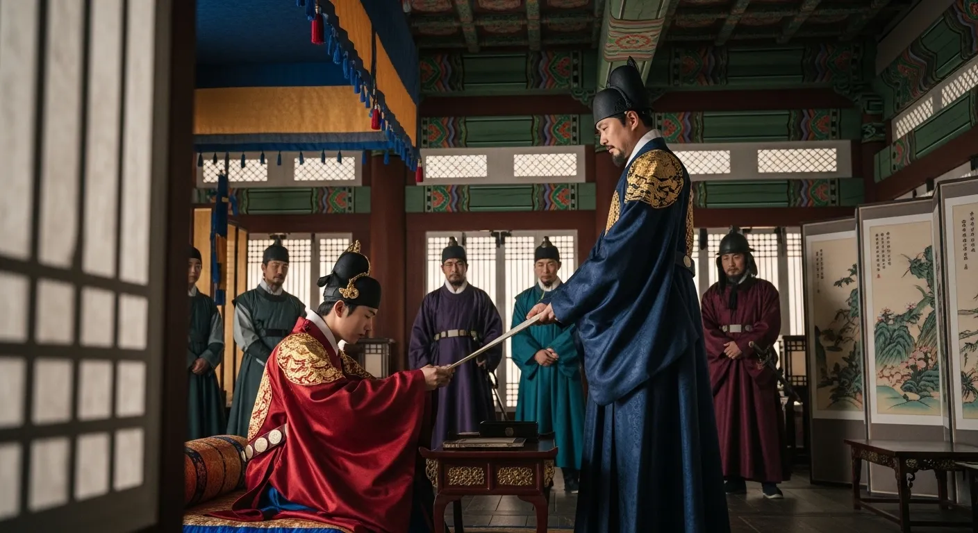 단종, 삼촌인 수양 대군에게 왕의 자리를 넘겨주다